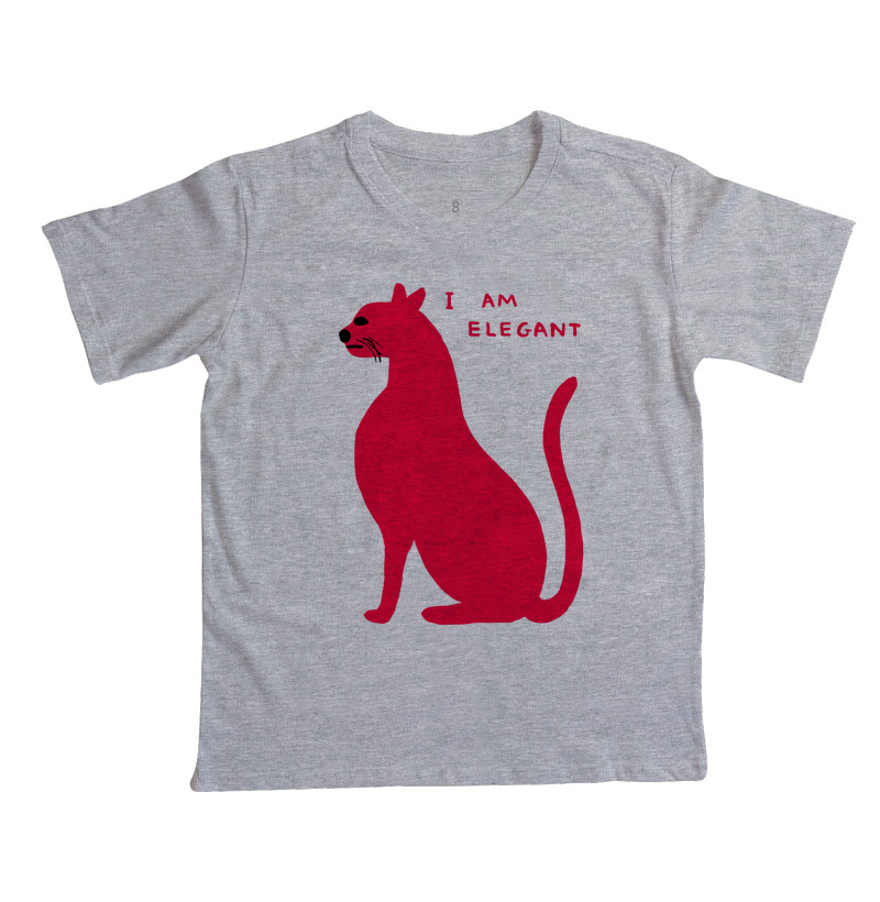 Camiseta Infantil Branca Gatinho I Am Elegant  - Imagem 3