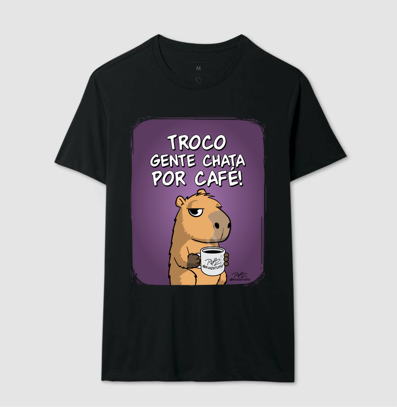 Camiseta Capivara Troco por Café - Imagem 2