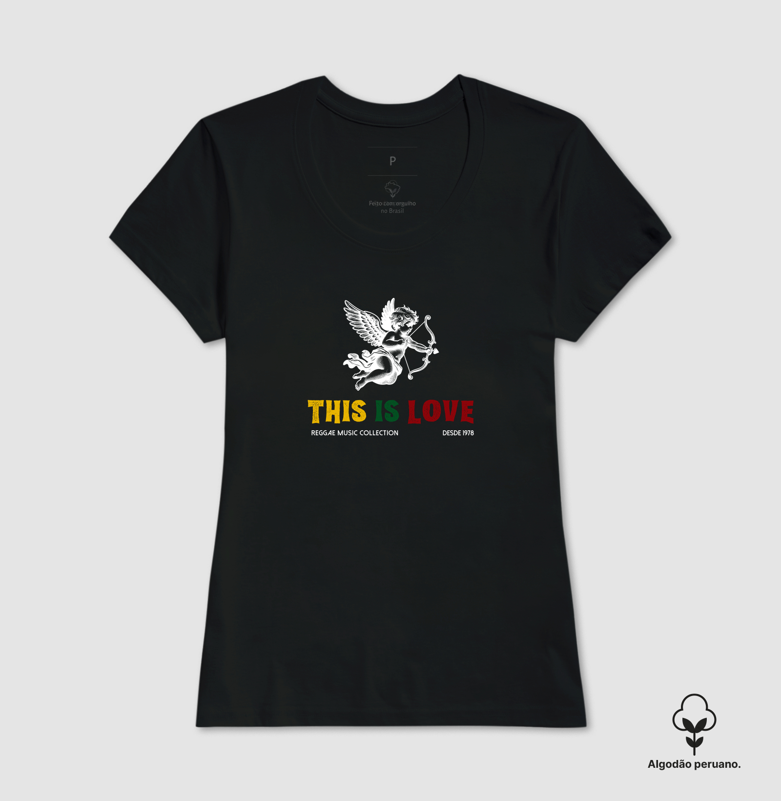 Camiseta This Is Love! Coleção Reggae.  Masculino e feminino. Algodão Peruano. - Imagem 6