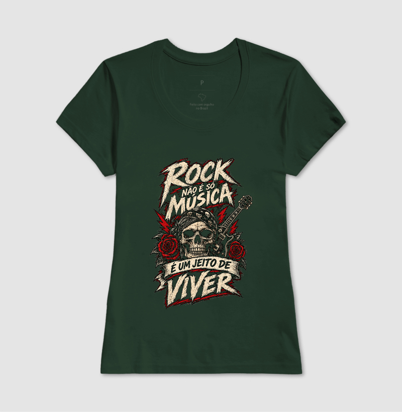 Camiseta Rock Não É Só Música – É Um Jeito de Viver | Estampa Rock Vintage - Imagem 7