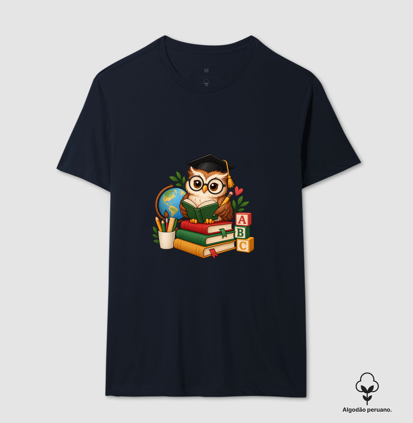 Camiseta Algodão Peruano Coruja do Conhecimento - Imagem 5