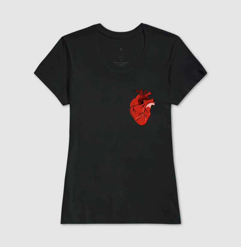 Camiseta Coração Anatômico Vermelho - Imagem 3