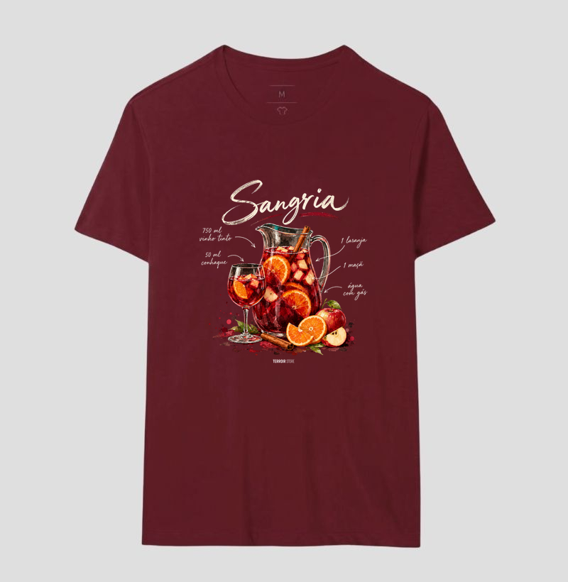 Camiseta Sangria – Drink com Vinho Tinto e Frutas - Imagem 16