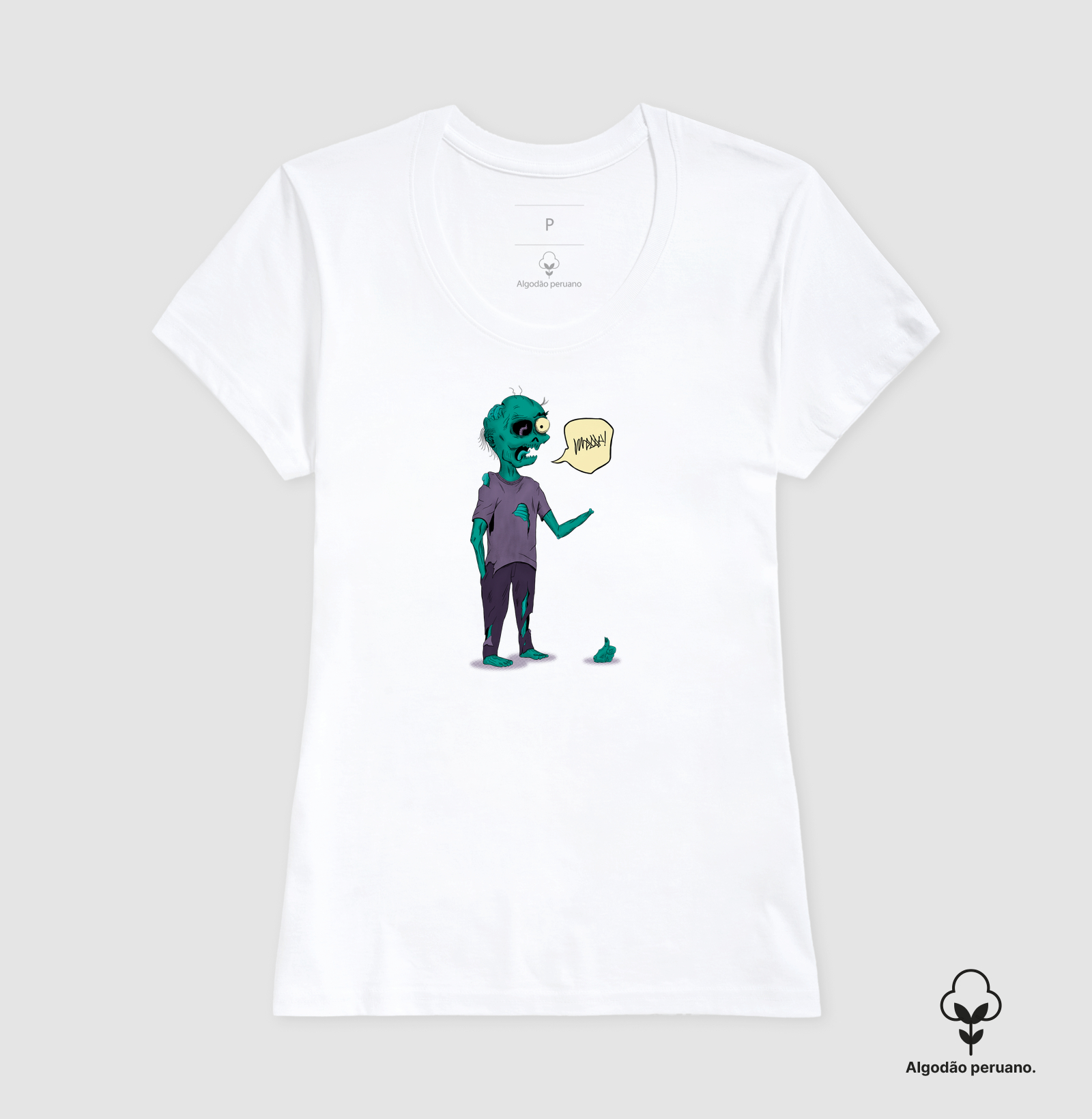 Camiseta Algodão Peruano Zumbi OK - Imagem 3