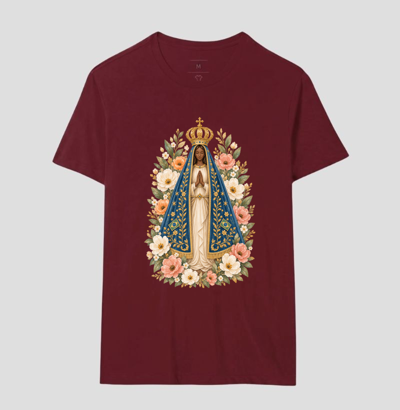 Nossa Senhora Aparecida Aquarela Floral - Imagem 14