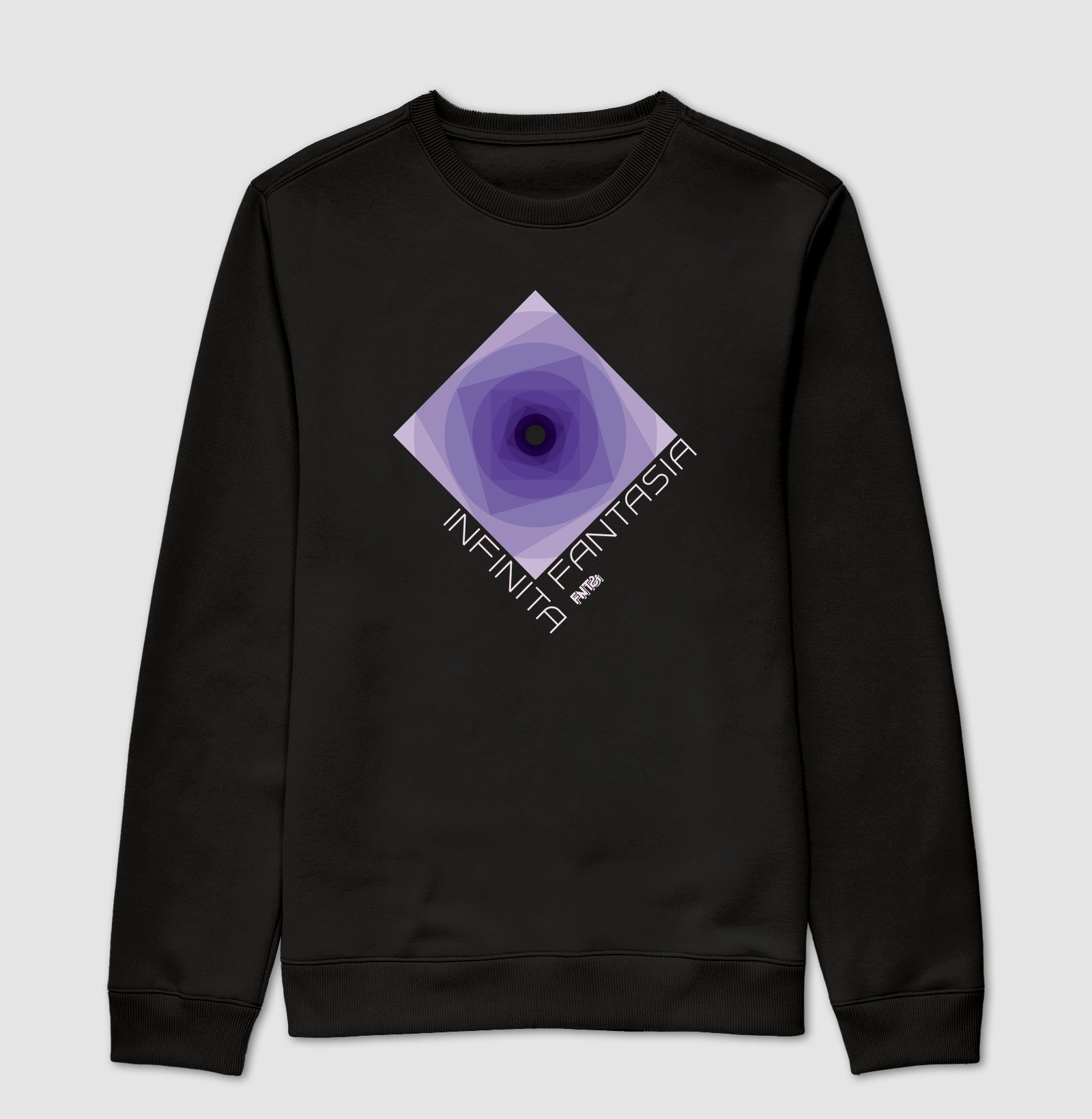 MOLETOM SUÉTER SLIM "INFINITA FANTASIA " / ROXO ESTAMPA GRANDE 