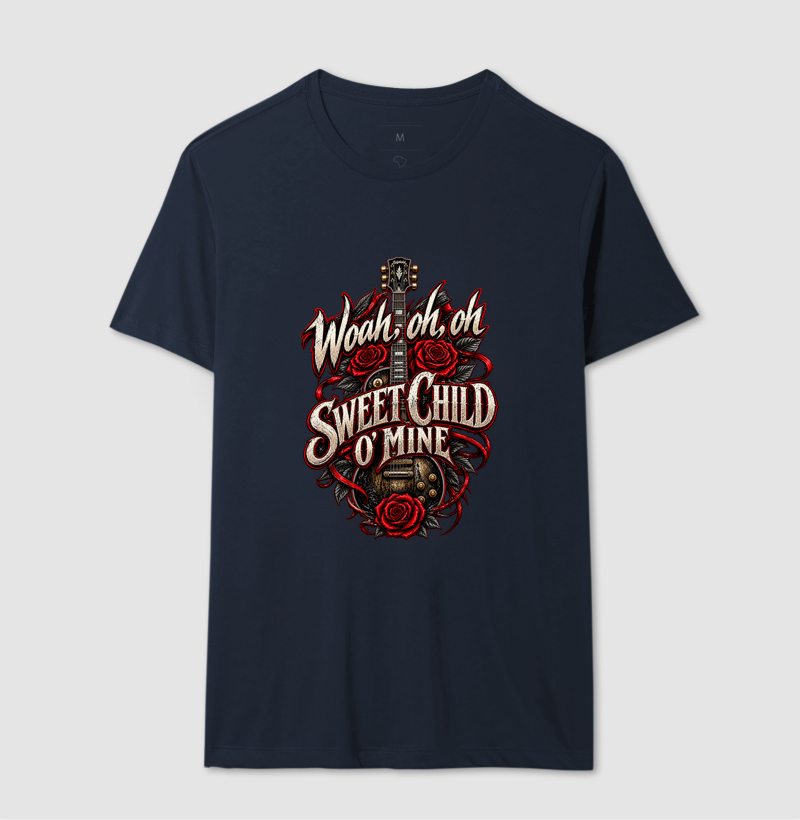 Camiseta Rock Sweet Child O’ Mine – Guitarra e Rosas - Imagem 6
