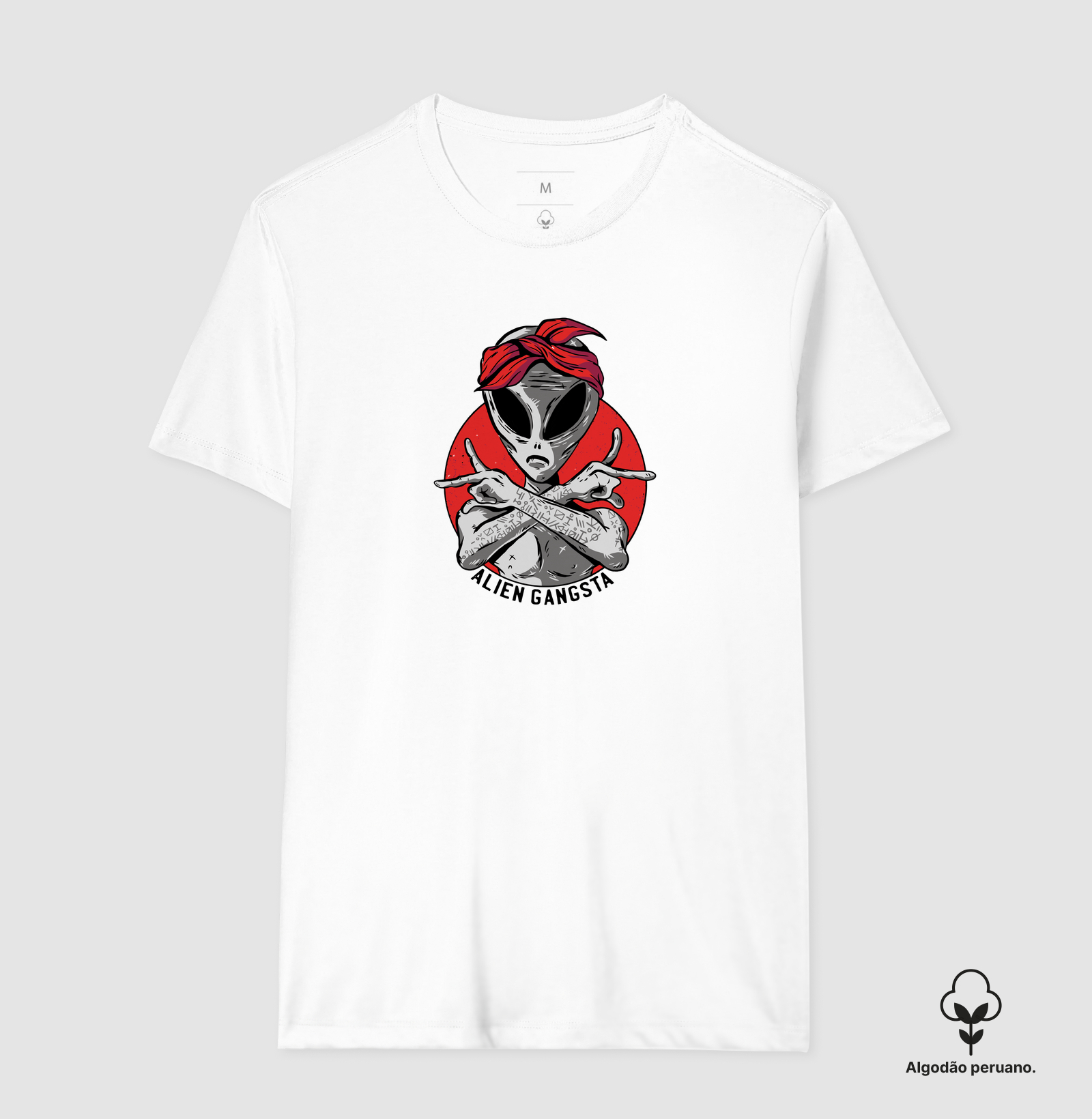 Camiseta Algodão Peruano Alien Gangsta - Imagem 2