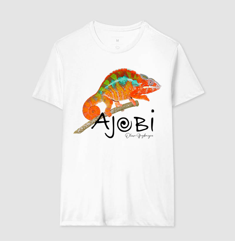 t-shirt 1/2 malha 100% algodão 30.1 penteada Ajobi Camaleão - Imagem 4