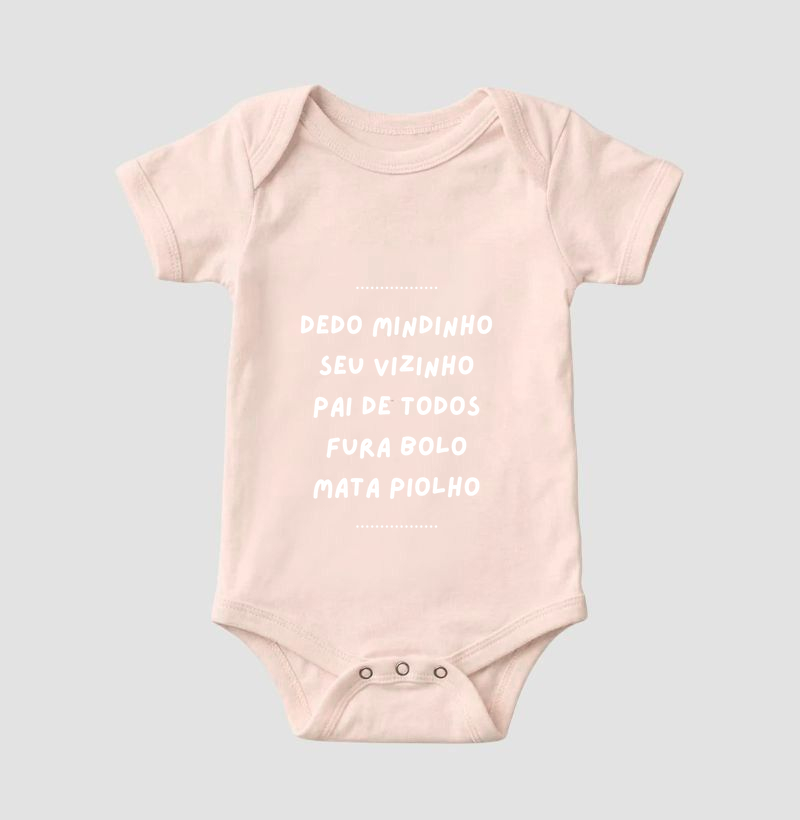 Body Infantil Dedo Mindinho - Letra Brancas - Imagem 7