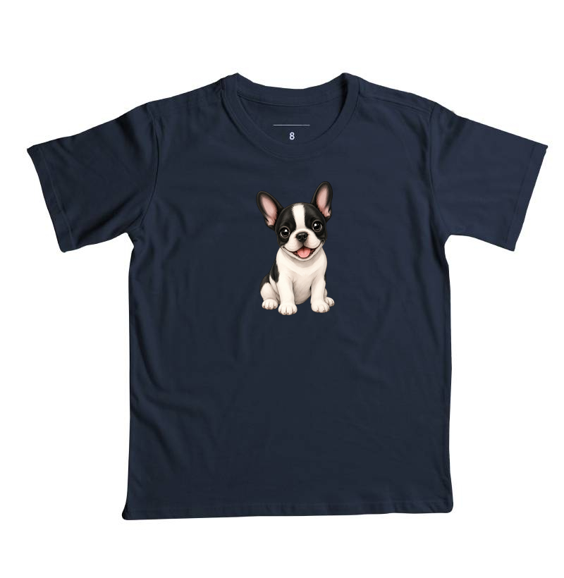 Bulldog (Buldogue) Francês Preto e Branco - Desenho Animado - Imagem 5