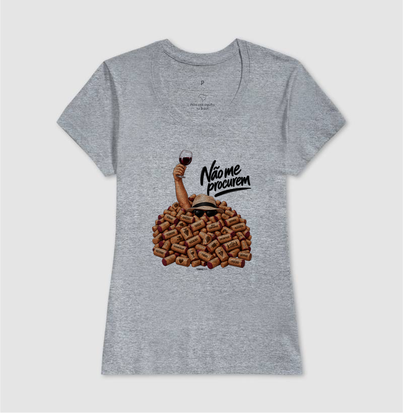 Camiseta “Não Me Procurem” – Wine Lifestyle - Versão Chapéu - Imagem 9