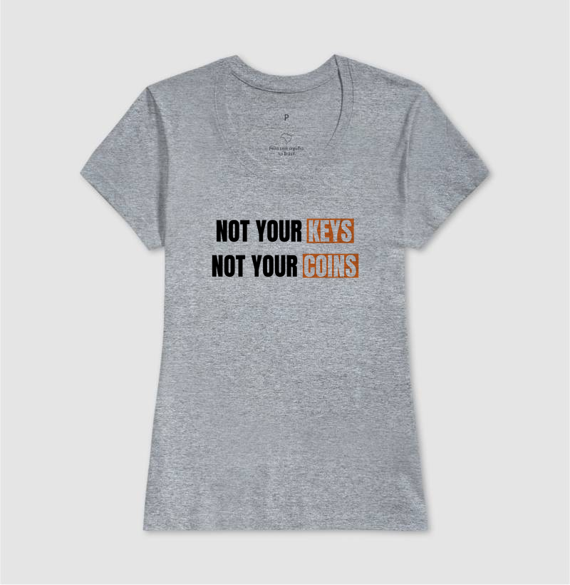 Camiseta Bitcoin Not Your Keys, Not Your Coins - Imagem 13