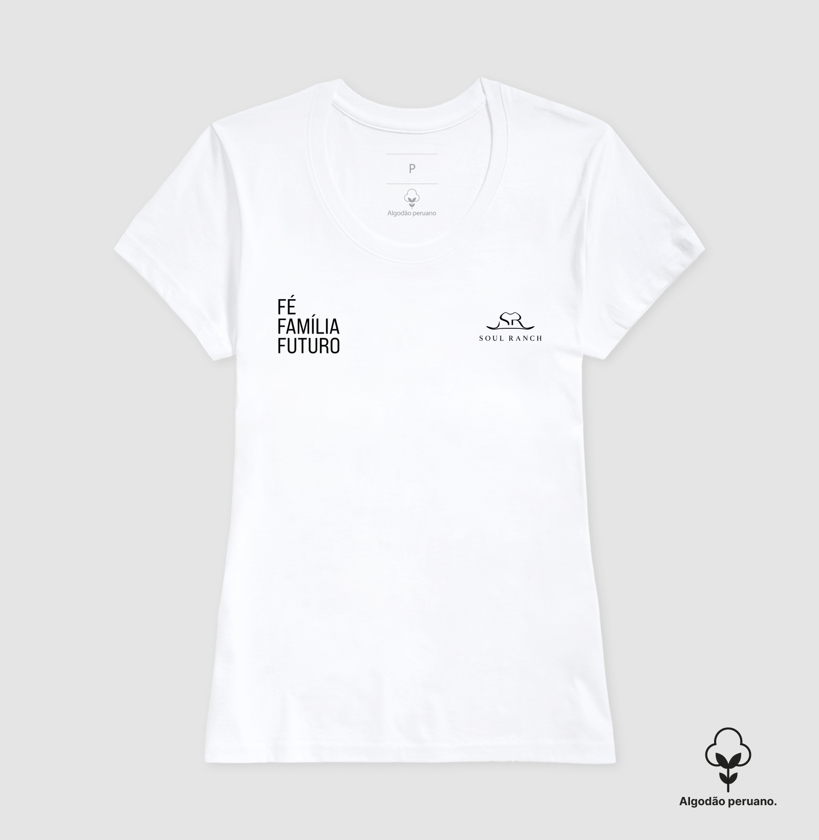 Camiseta em Algodão Peruano Fé, Família e Futuro - Imagem 8