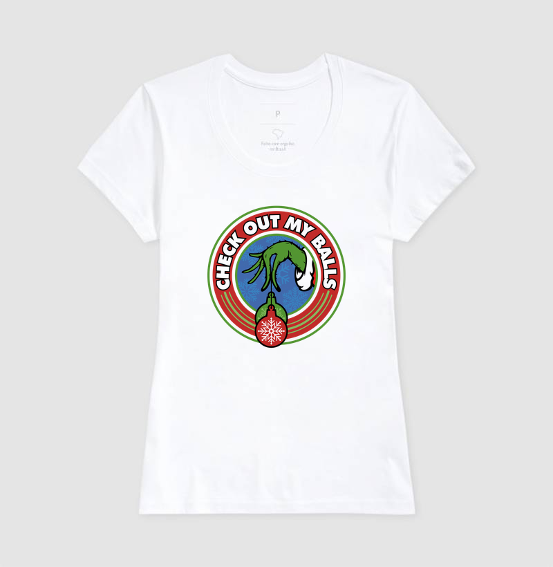 Camiseta Grinch Olha as Minhas Bolas - Imagem 5
