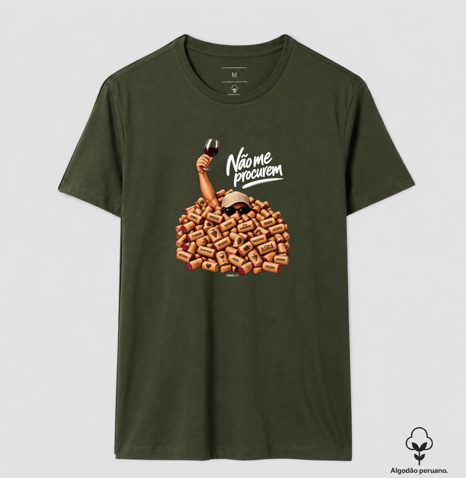 Camiseta “Não Me Procurem” – Wine Lifestyle - Versão Boné - Imagem 4