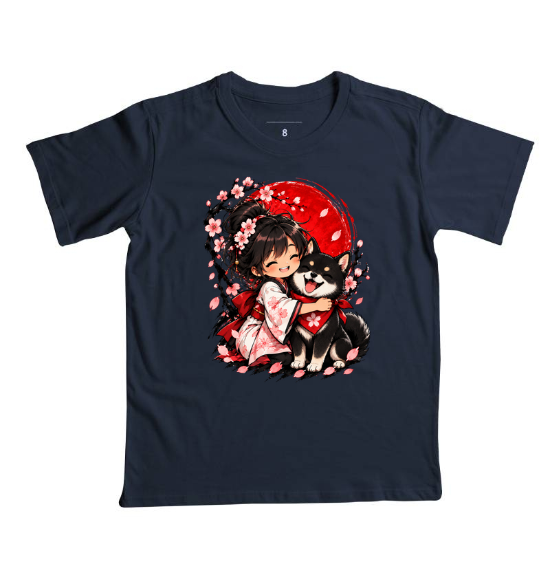 Sakura & Shiba — Amizade que Floresce (Preto) - Imagem 5