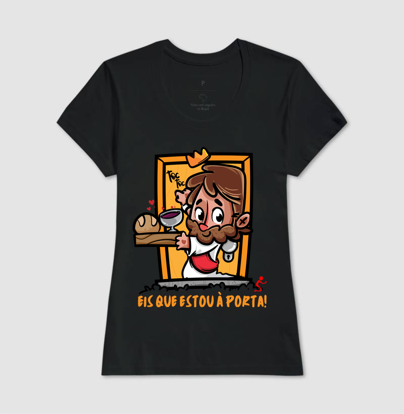 Camiseta Cristã Jesus Está à Porta - Imagem 3