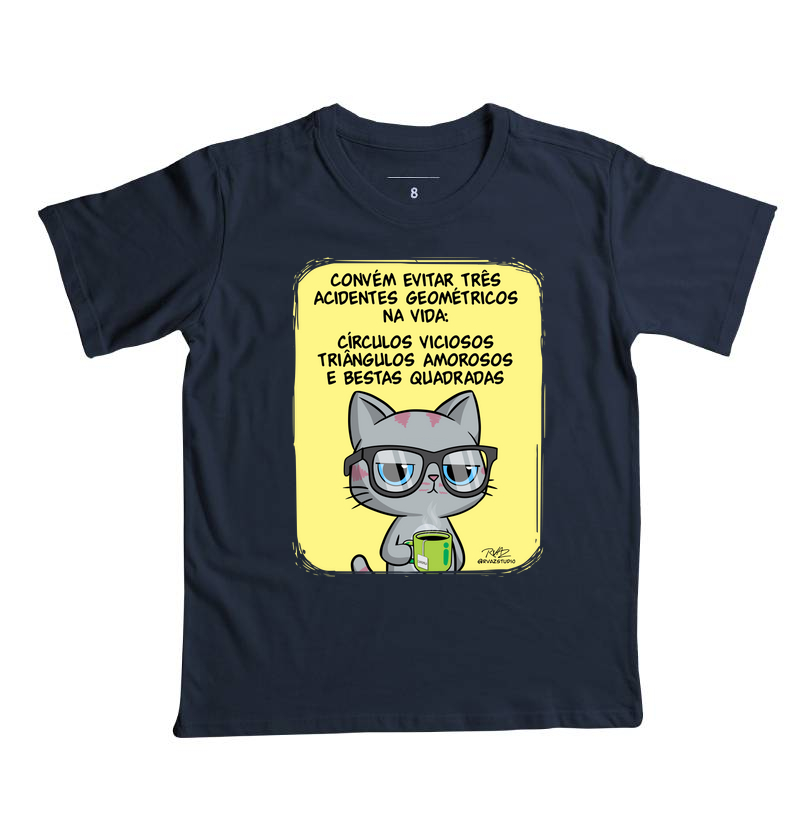 Camiseta Gato Sincero Geometria - Imagem 5