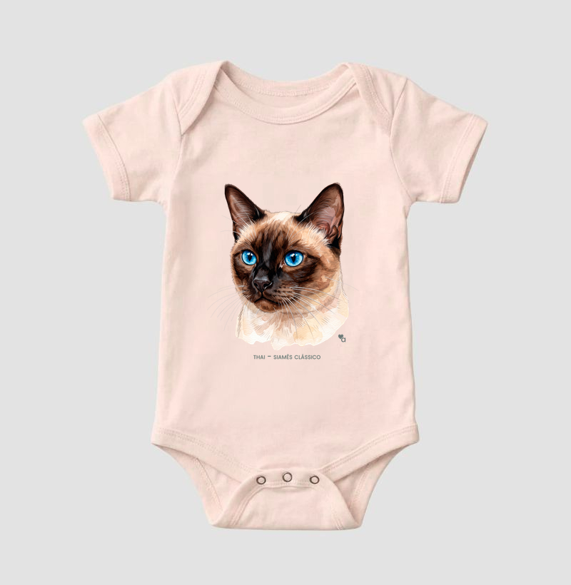 Gatos - Thai - Body Infantil - Imagem 7