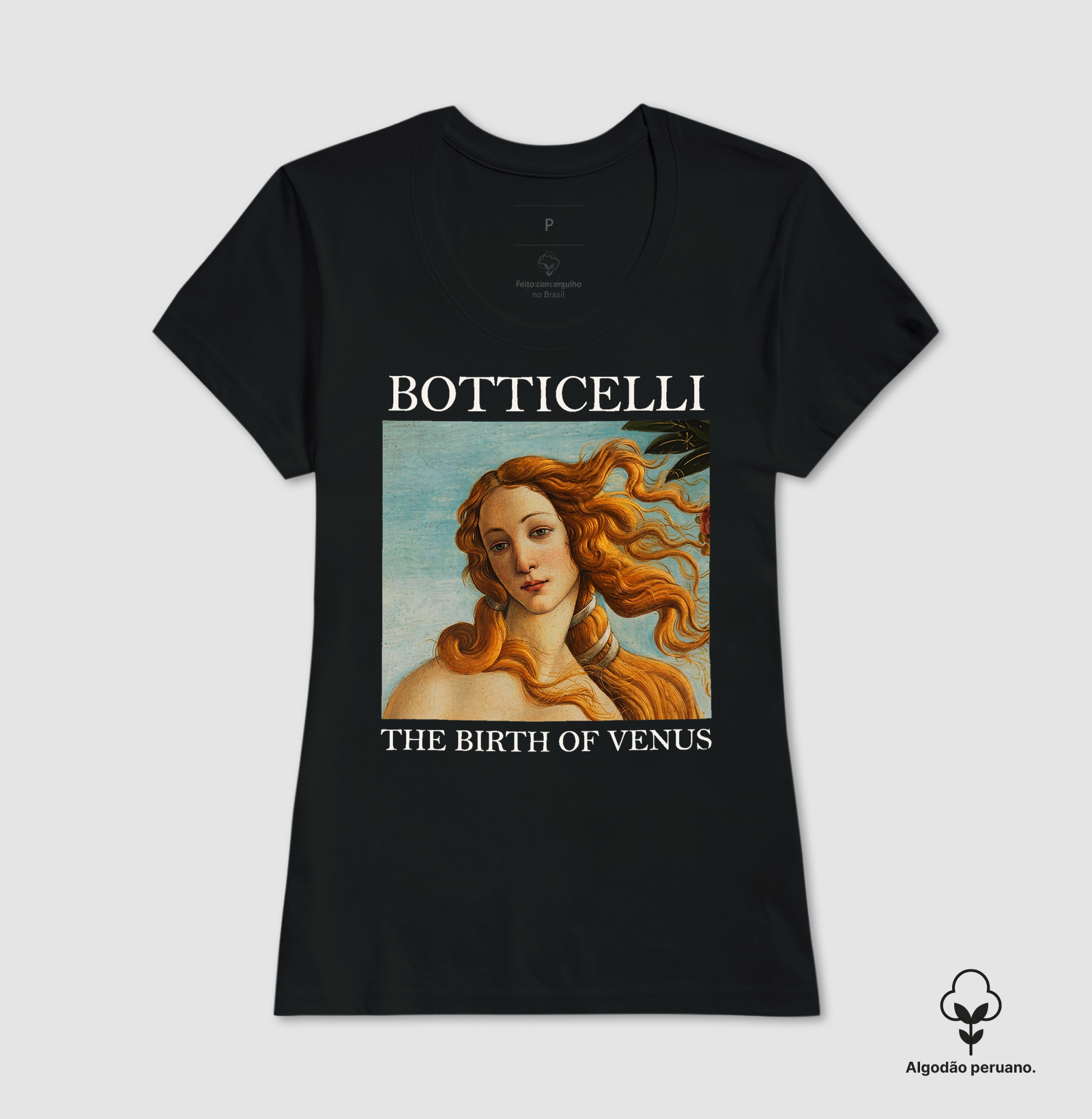 Camiseta Sandro Botticelli – O Nascimento de Vênus (The Birth of Venus) | Algodão Premium  - Imagem 4