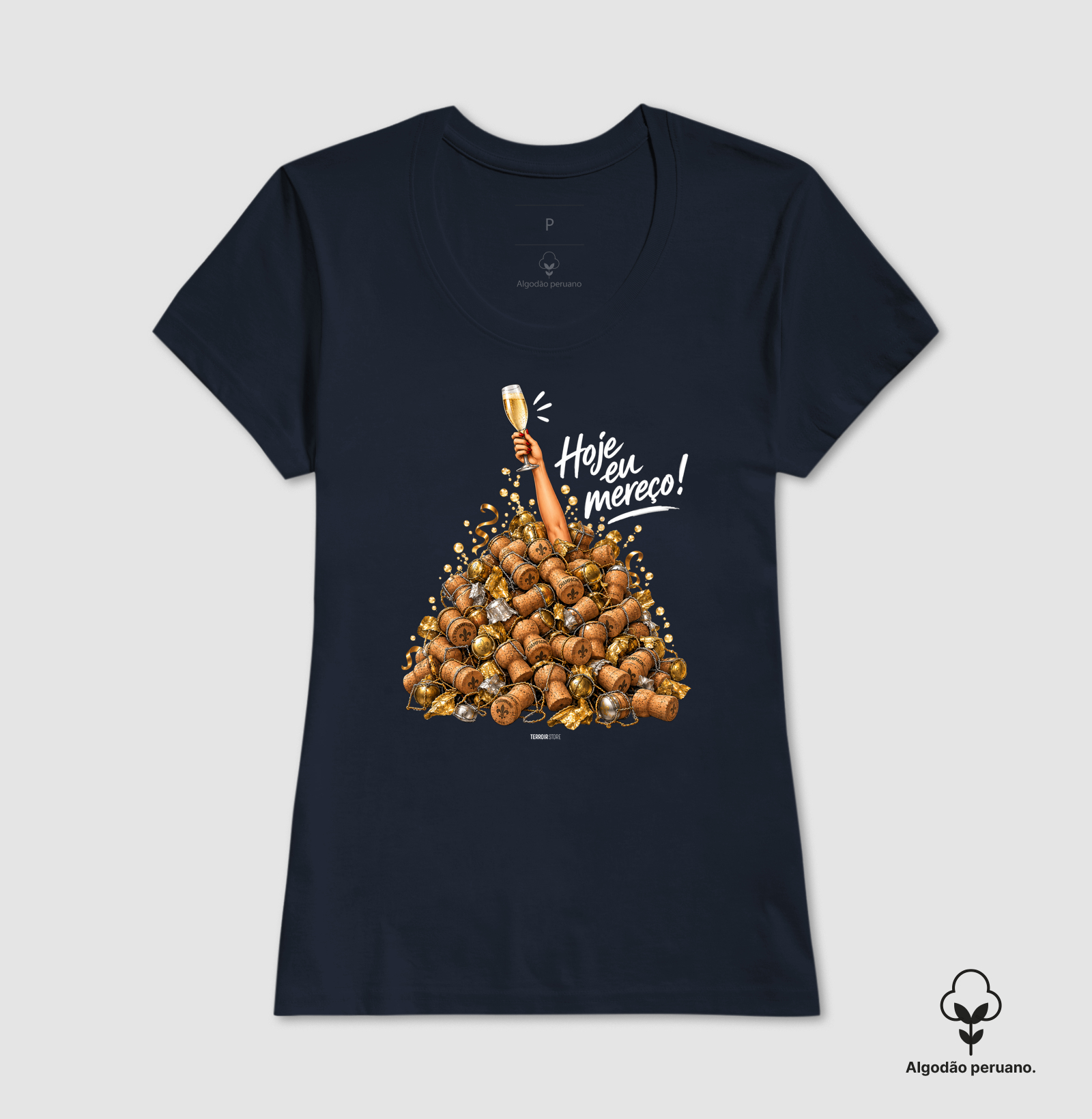 Camiseta “Hoje Eu Mereço” – Champagne Lifestyle - Imagem 5