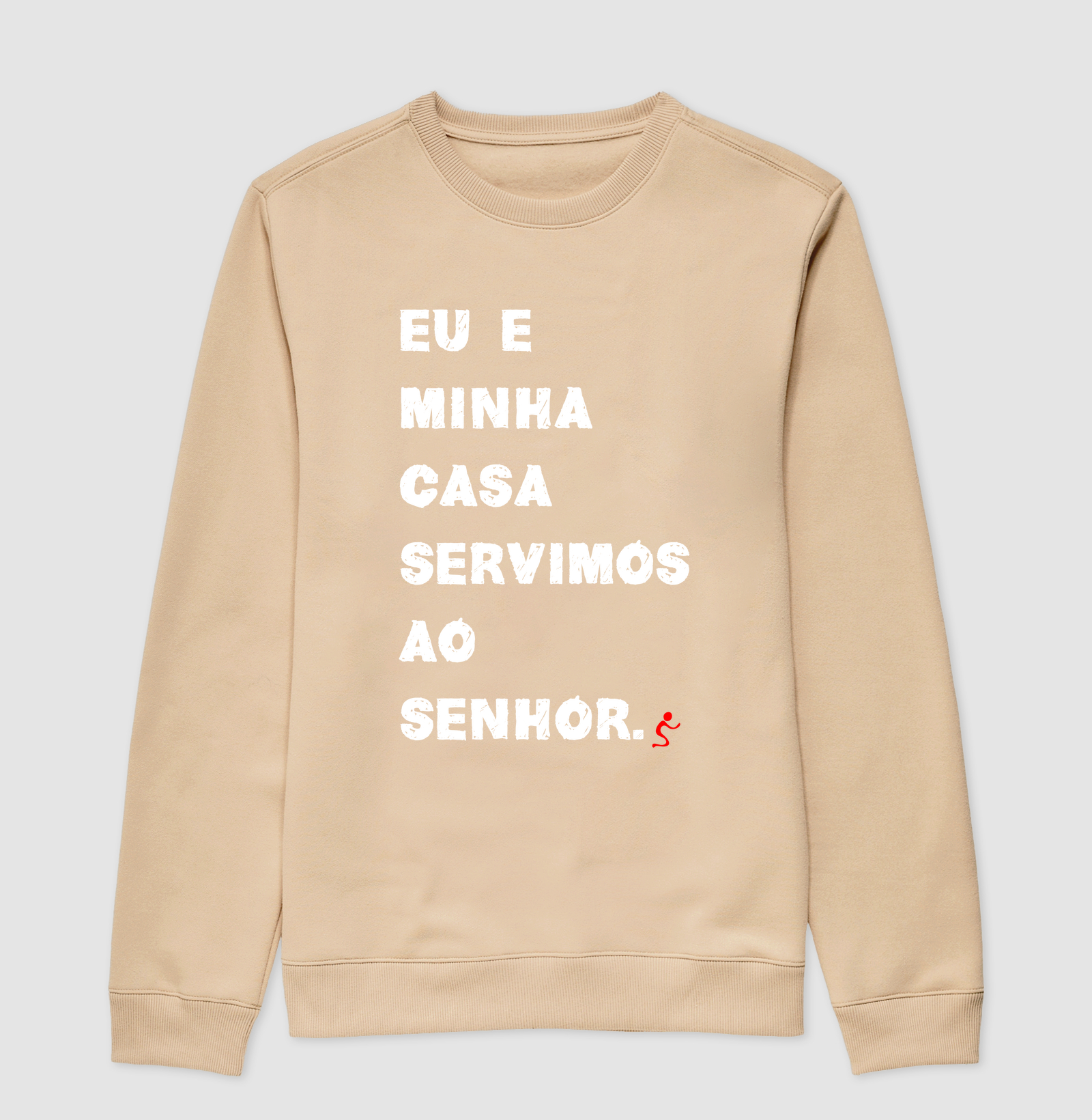 Suéter Moletom Cristão Eu e Minha Casa Serviremos ao Senhor - Imagem 3