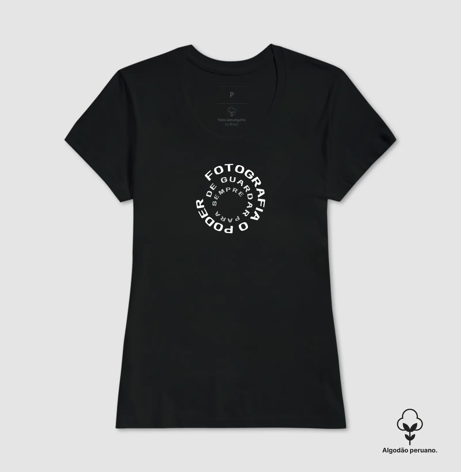 Camiseta Premium algodão Pruano fotografia o poder de guardar para sempre - Imagem 2