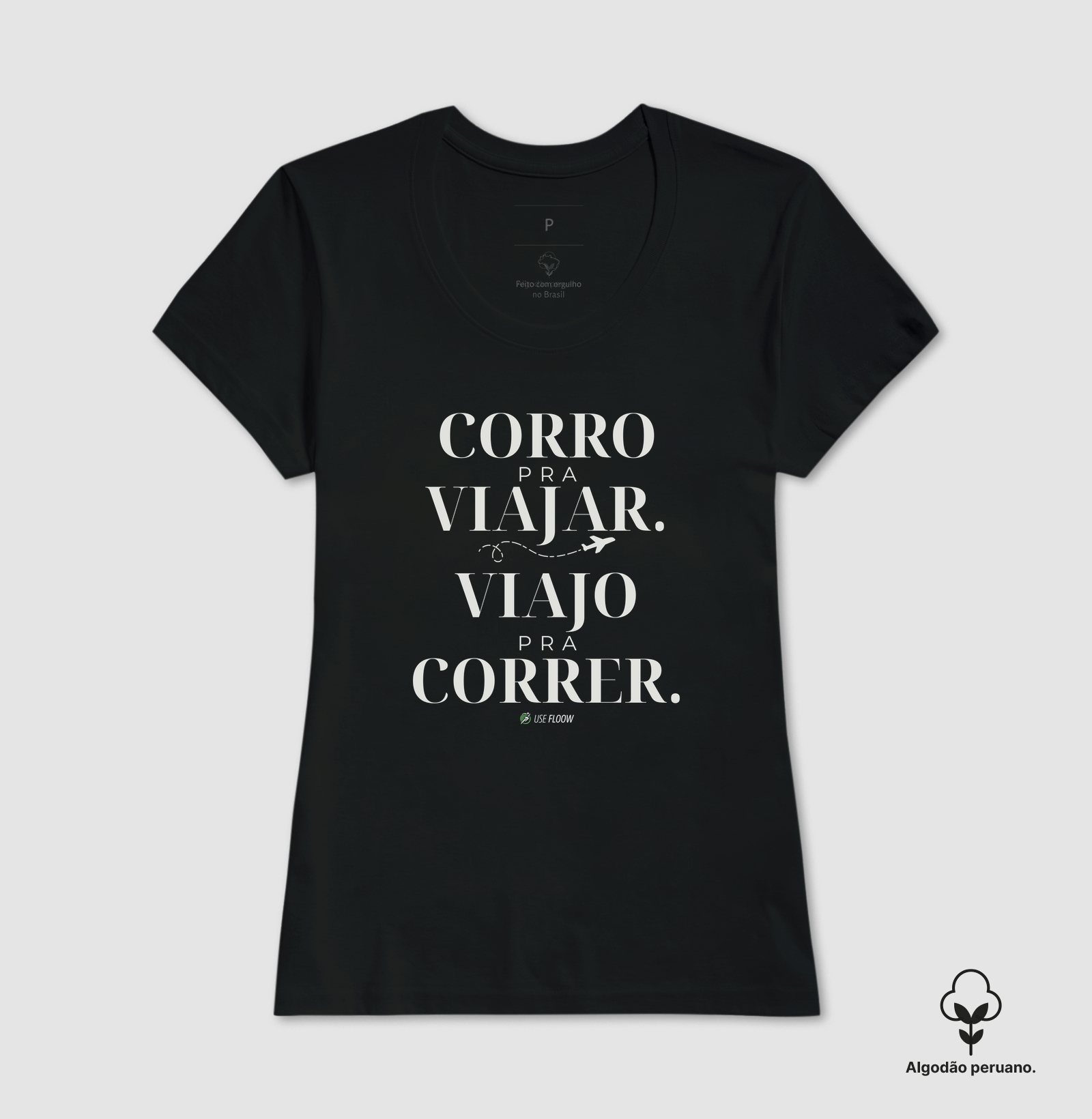 Camiseta Algodão Peruano Corrida - Corro Para Viajar. Viajo Para Correr. - Imagem 7