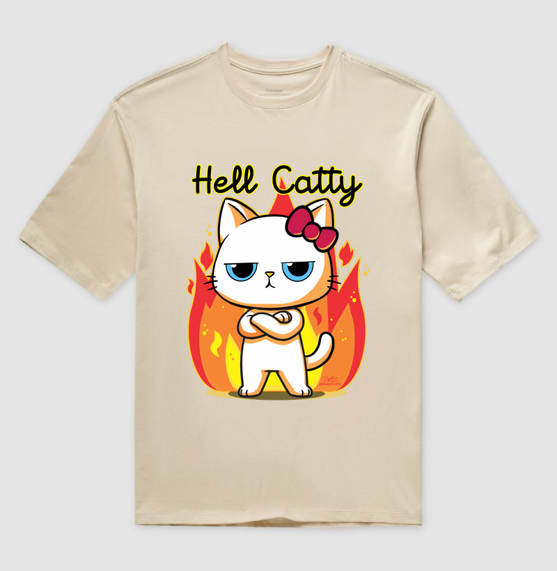 Camiseta Gato Sincero Hell Catty - Imagem 3