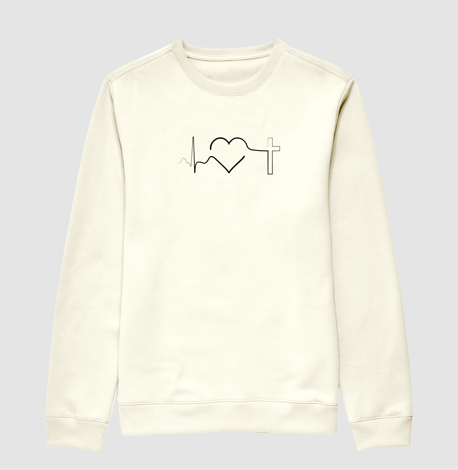 Moletom Feminino - Batimento, amor e fé