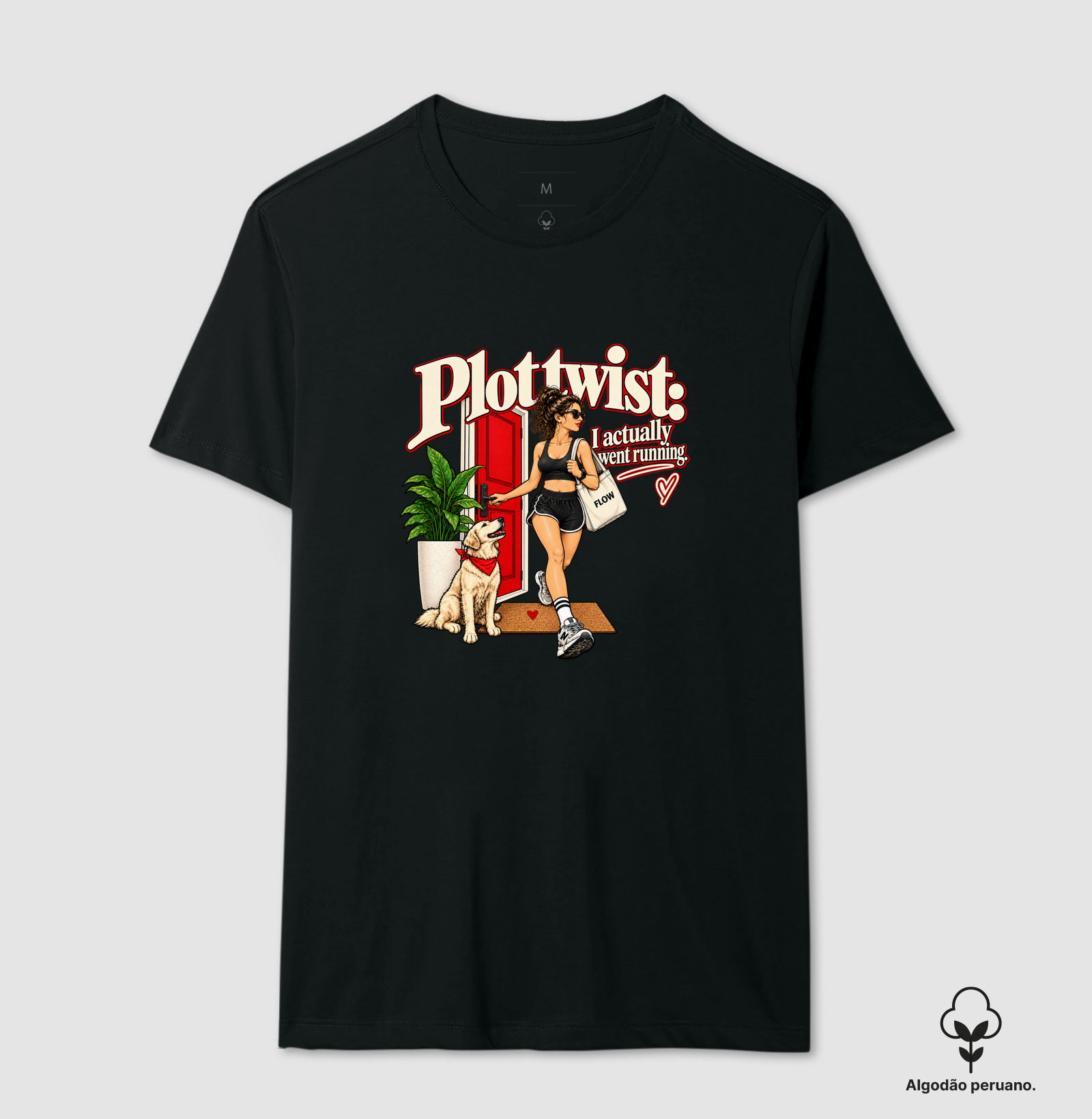 Camiseta Algodão Peruano Corrida - Plot Twist: I Actually Went Running - Imagem 4