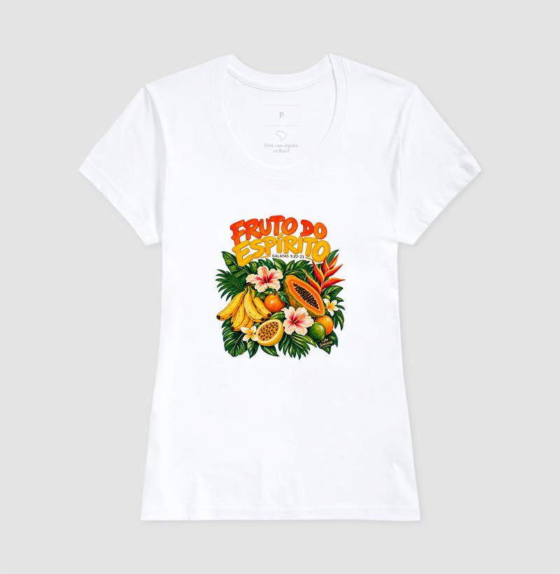 Camiseta Feminina Cristã Fruto do Espírito - Imagem 3