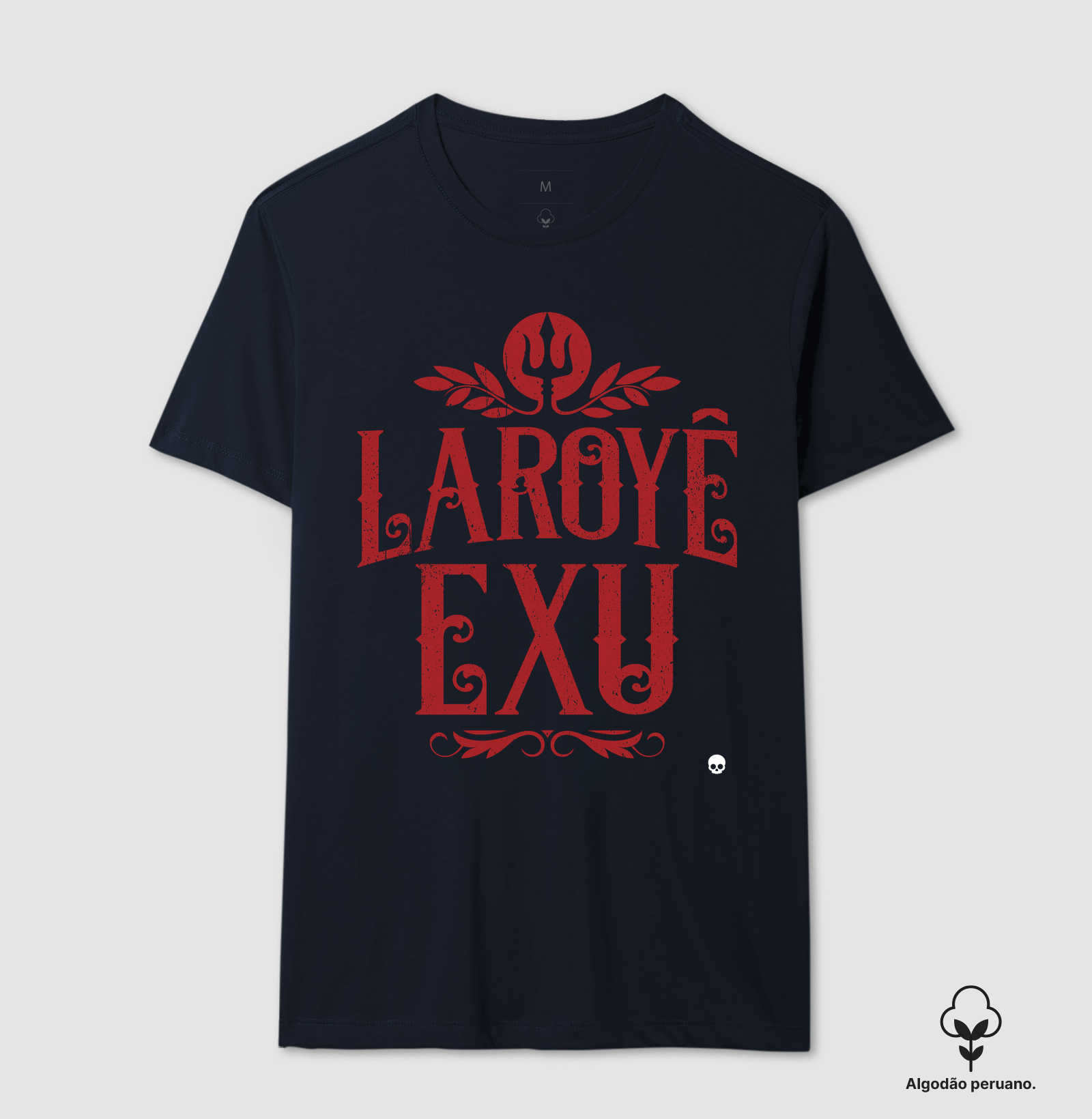 Camiseta Umbanda Laroyê Exu - Em Algodão Peruano - Imagem 6
