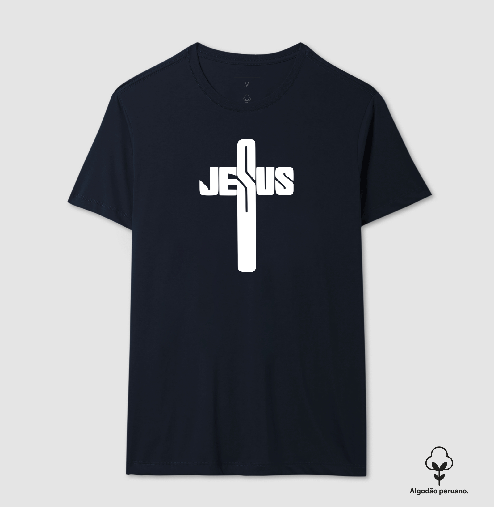 Camiseta Masc. Algodão Peruano Jesus Cruz - Imagem 5