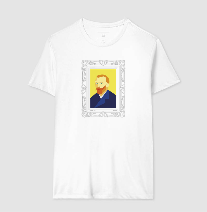 Camiseta Selbstbildnis - Vincent Van Gogh - Edição Moldura - Imagem 5