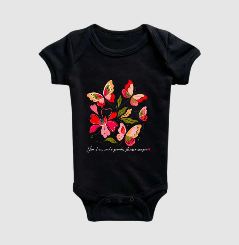 Camiseta Viva leve, Sonhe grande, Floresça sempre. - Imagem 2