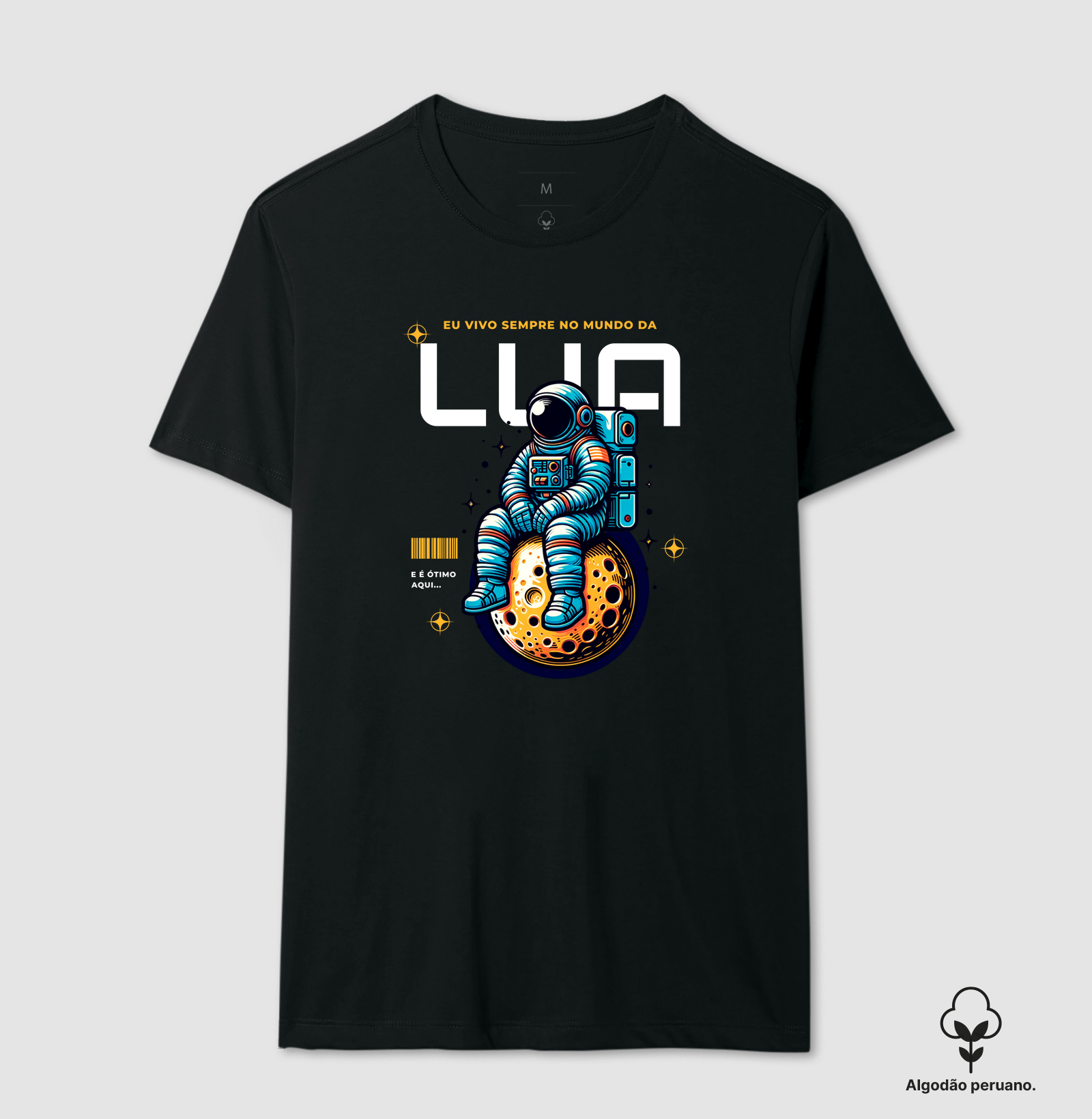 No Mundo da Lua - Camiseta Algodão Peruano
