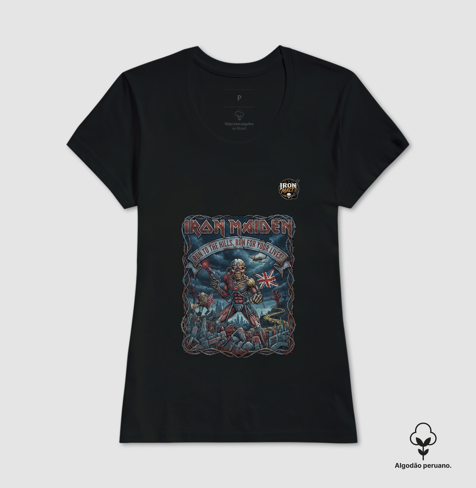 Camiseta Iron Maiden “Run to the Hills” - Imagem 3