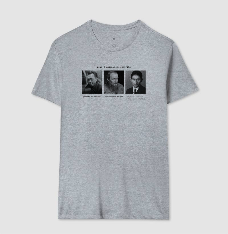 Camiseta Meus 3 Estados de Espírito | Camus, Kafka e Dostoiévski - Imagem 10