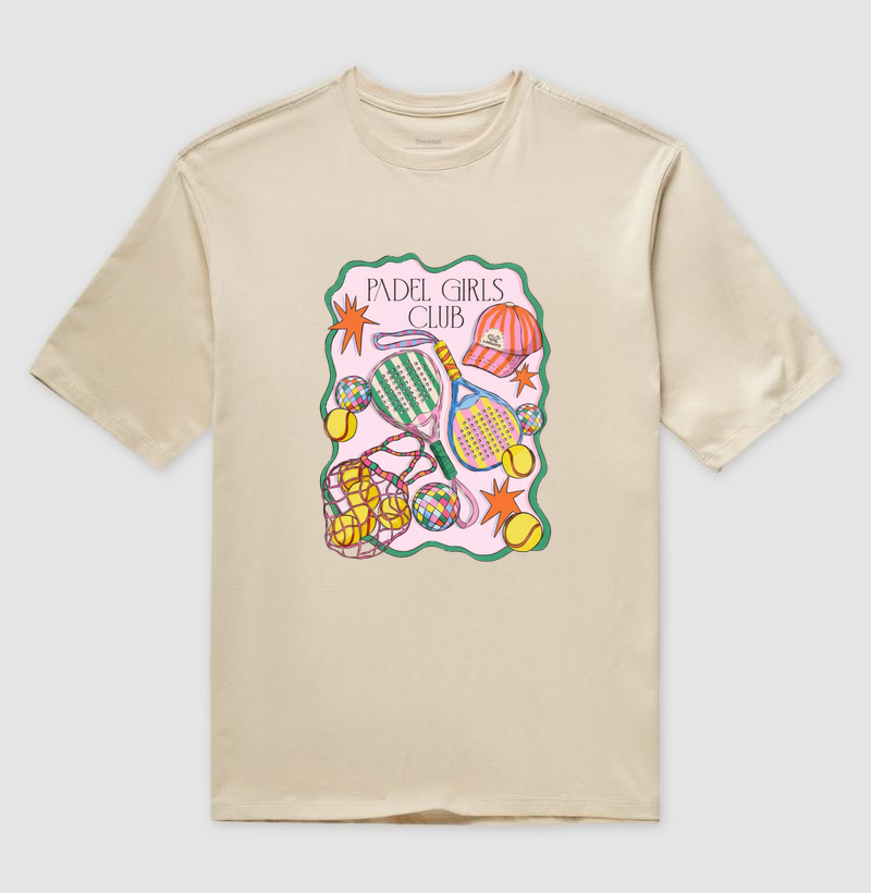 Camiseta Feminina Padel Girls Club Oversized - Imagem 6