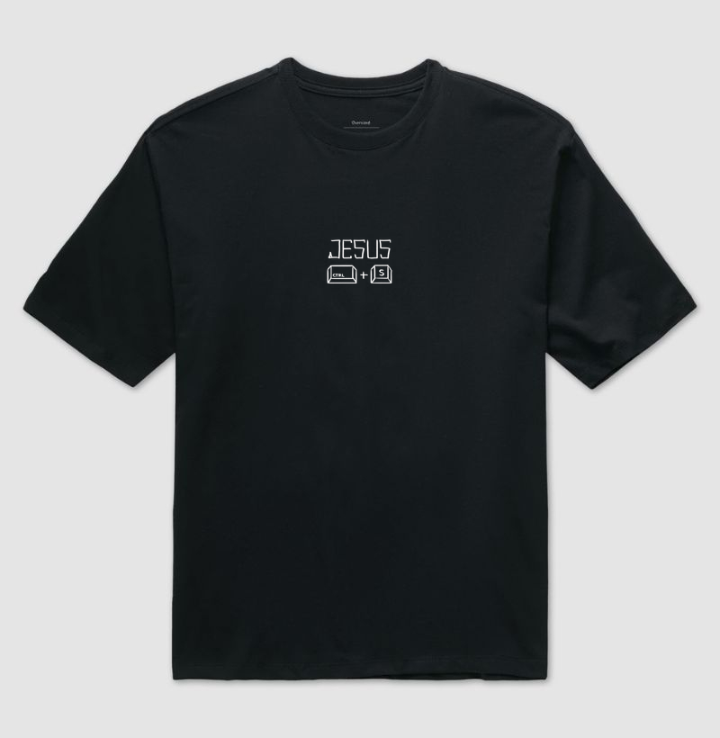 Camiseta JESUS SALVA (CTRL+S) - Oversized - Imagem 4