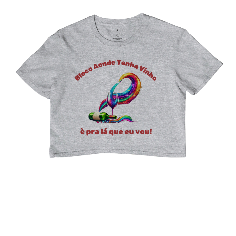 Camiseta Cropped Bloco do Vinho - Imagem 6