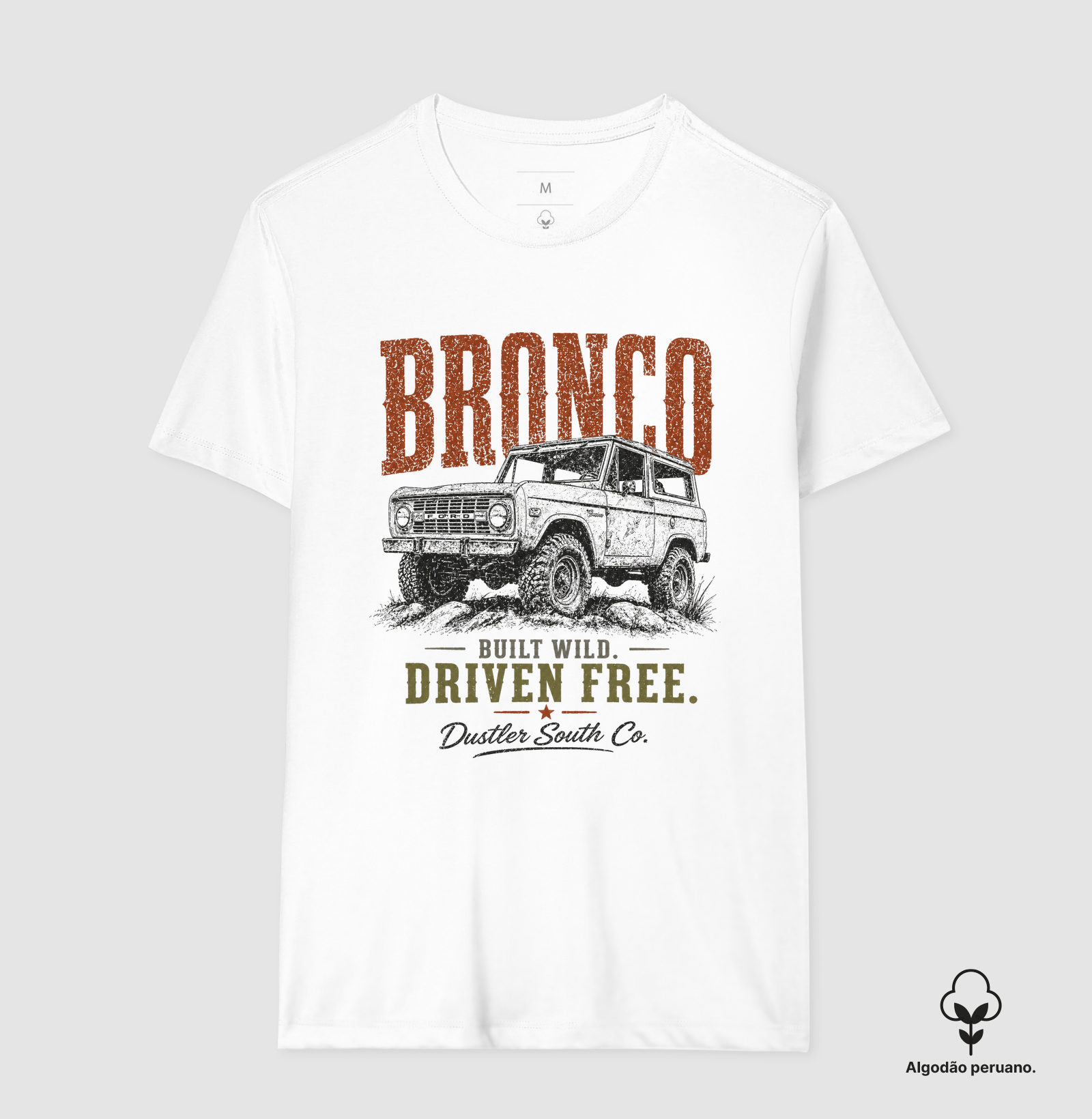 Camiseta Ford Bronco Vintage Off Road – Built Wild Driven Free | Dustler South Co. - Imagem 2