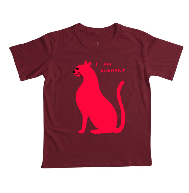 Camiseta Infantil Branca Gatinho I Am Elegant  - Imagem 4