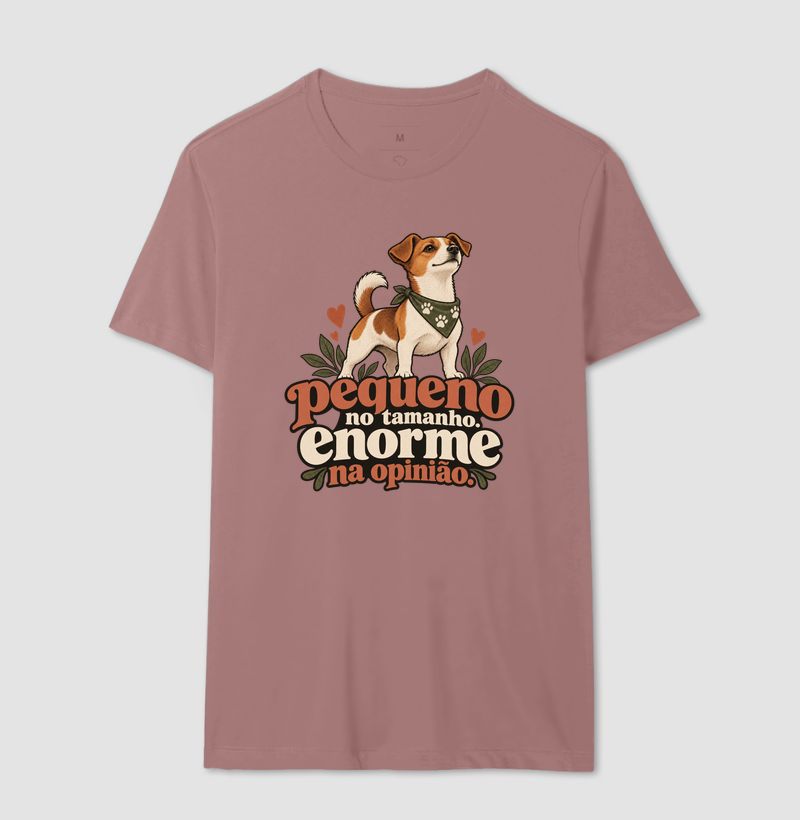Camiseta Cachorro Pequeno "enorme na opinião" | Pelo & Pano - Imagem 16