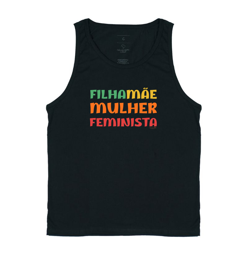 Mãe Filha Mulher Feminista Regata - Imagem 3