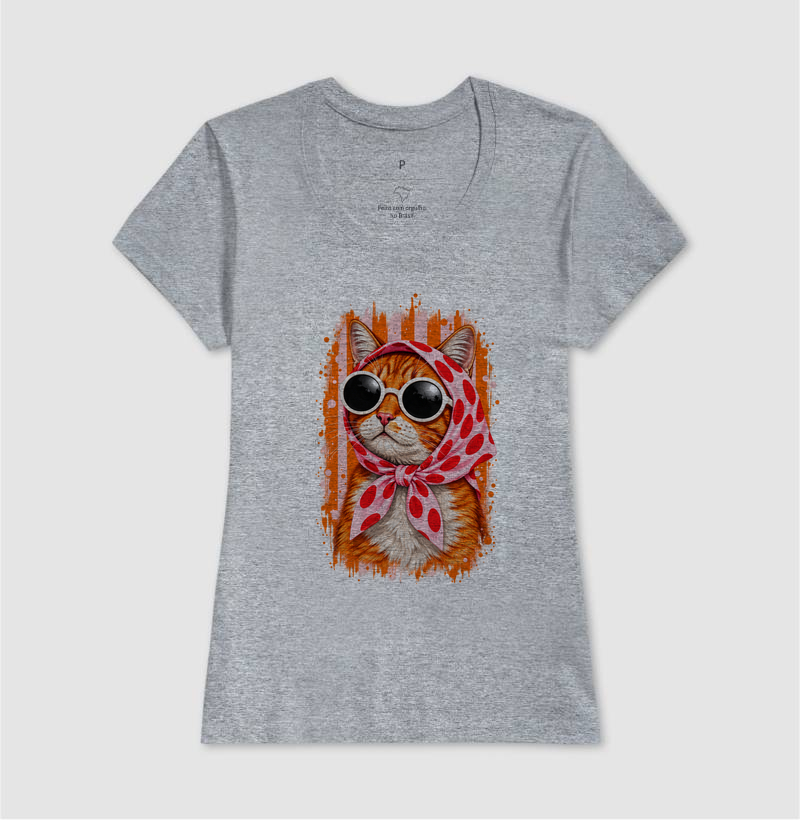 Gato Fashion Retrô Laranja  - Imagem 9