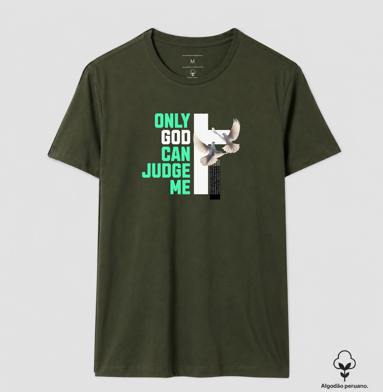 Camiseta Masc. Algodão Peruano Only God Can Judge Me - Imagem 4