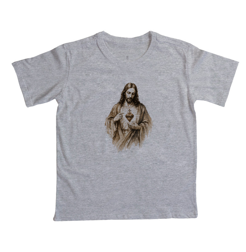 Camiseta Infantil Sagrado Coração de Jesus - Imagem 3